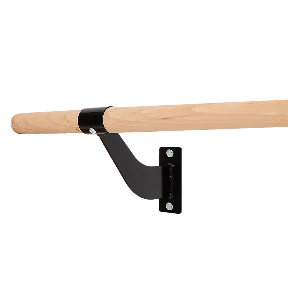 150cm Beech Wood Ballet Barre, Steel Brackets - Randy & Travis