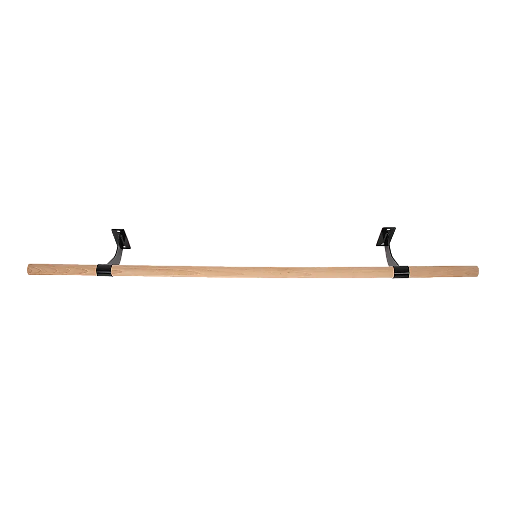 150cm Beech Wood Ballet Barre, Steel Brackets - Randy & Travis