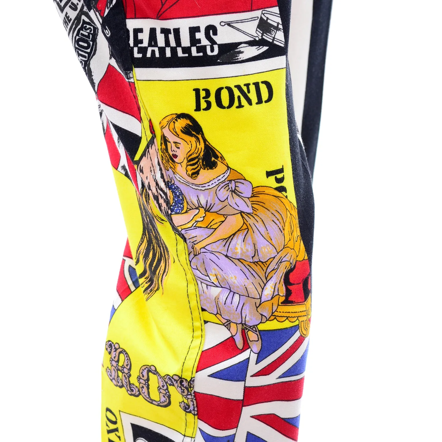 1990s Versace Jeans Couture London Rock n' Roll Royalty Novelty Pants