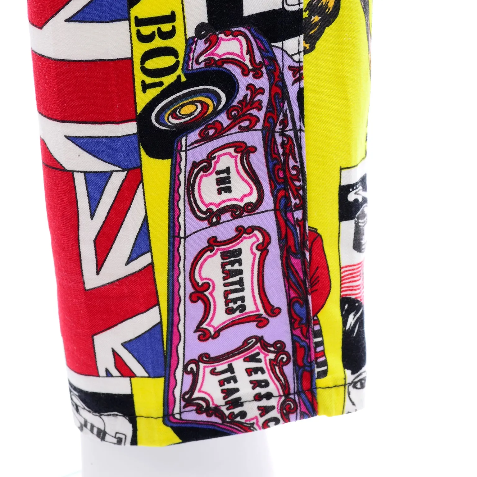 1990s Versace Jeans Couture London Rock n' Roll Royalty Novelty Pants