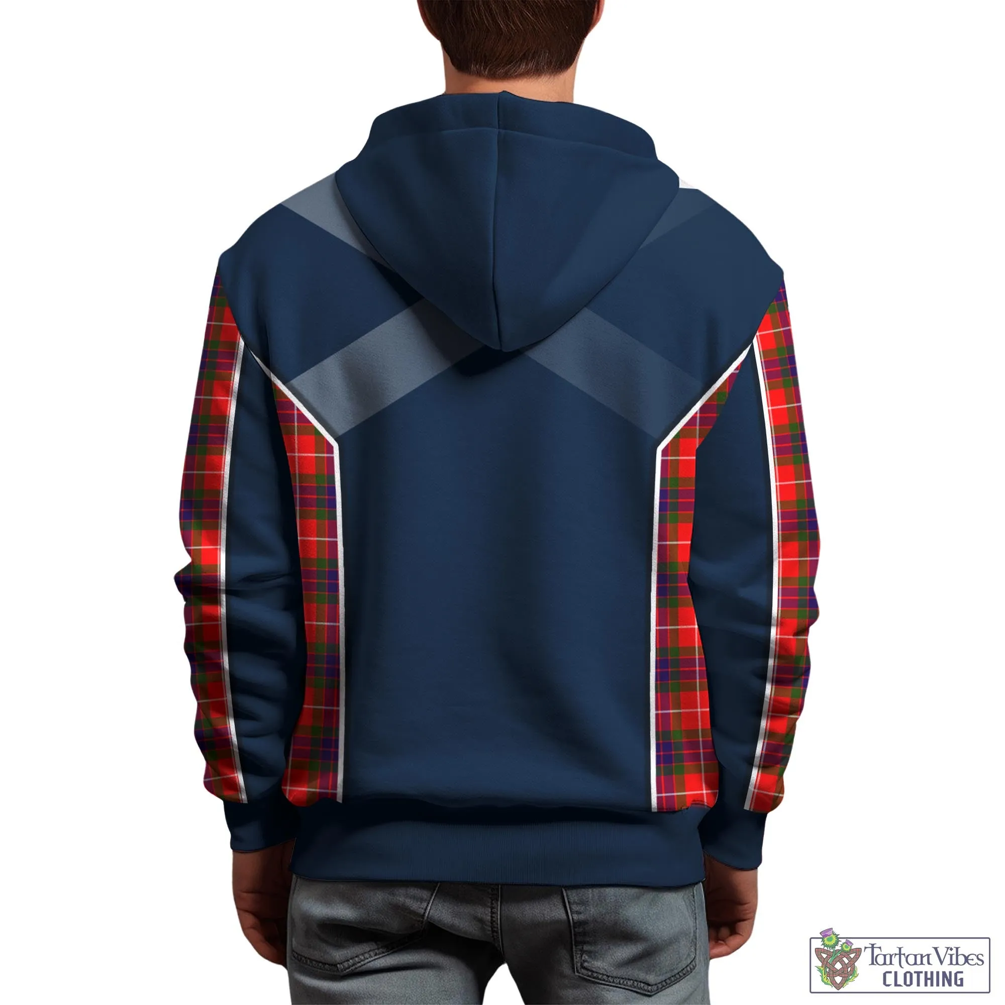 Abernethy Tartan Hoodie with Family Crest and Lion Rampant Vibes Sport Style