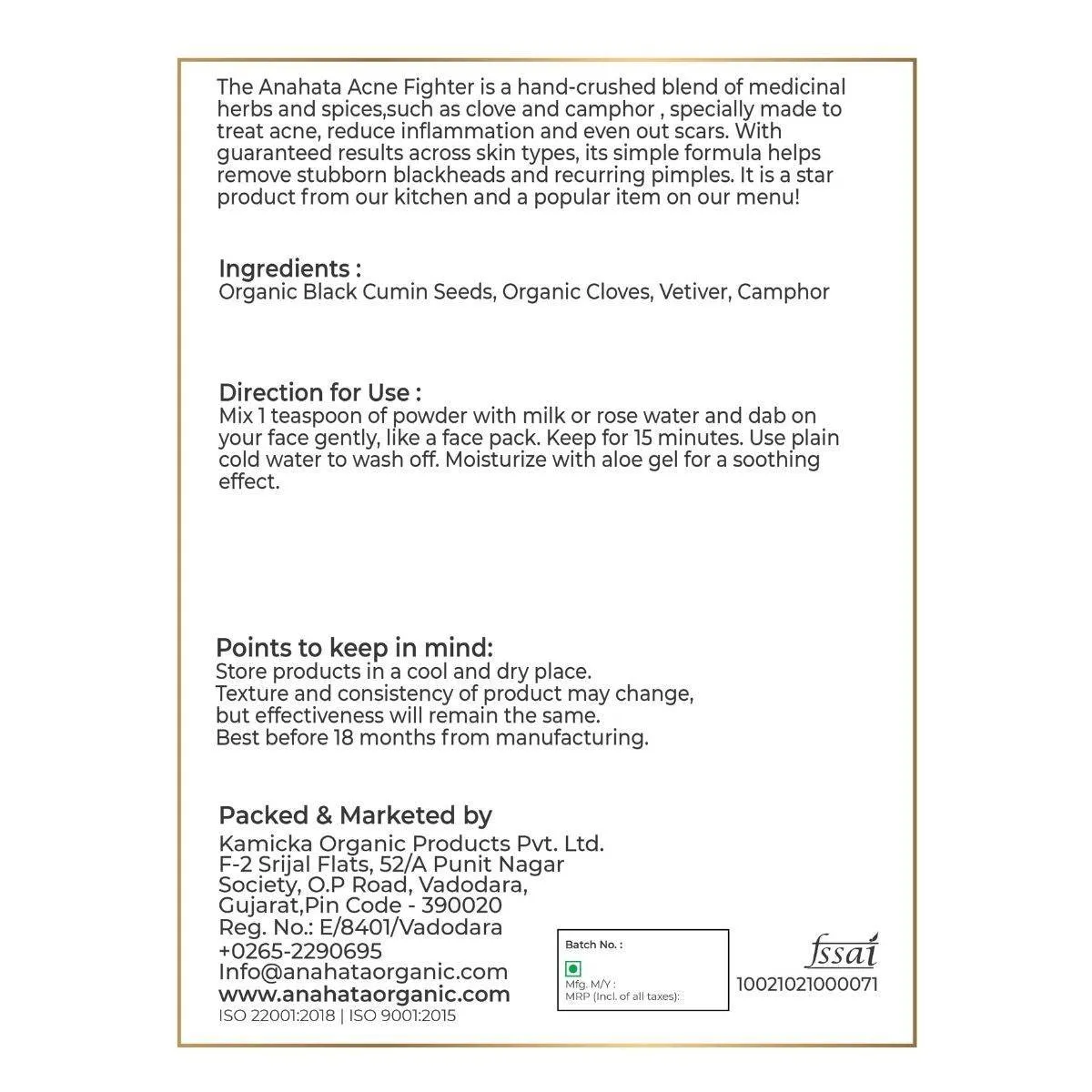Acne Fighter - Face Mask  - 50gm