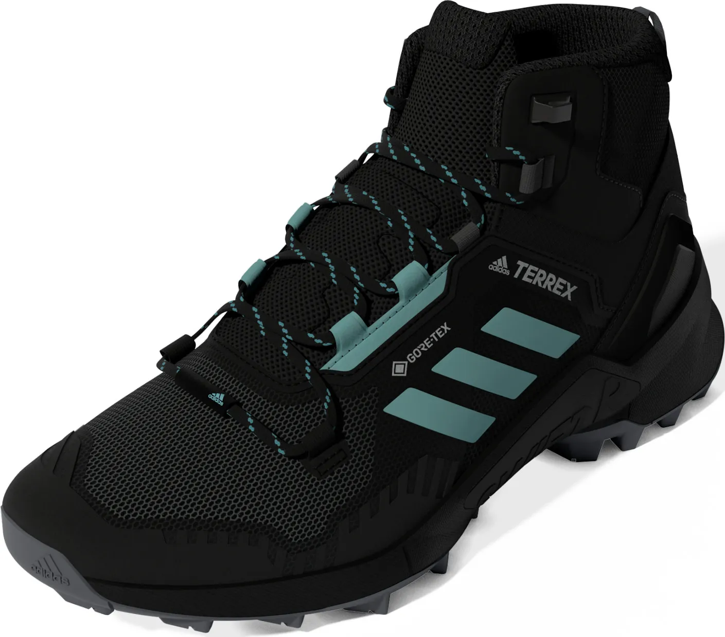 Adidas Women&#x27;s Terrex Swift R3 Mid GORE-TEX Hiking Shoes Core Black/Grey Five/Acid Red | Buy Adidas Women&#x27;s Terrex Swift R3 Mid GORE-TEX Hiking Shoes Core Black/Grey Five/Acid Red here | Outnorth