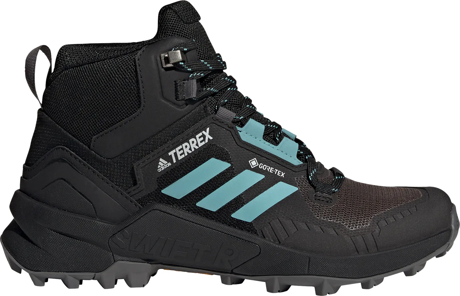 Adidas Women&#x27;s Terrex Swift R3 Mid GORE-TEX Hiking Shoes Core Black/Grey Five/Acid Red | Buy Adidas Women&#x27;s Terrex Swift R3 Mid GORE-TEX Hiking Shoes Core Black/Grey Five/Acid Red here | Outnorth