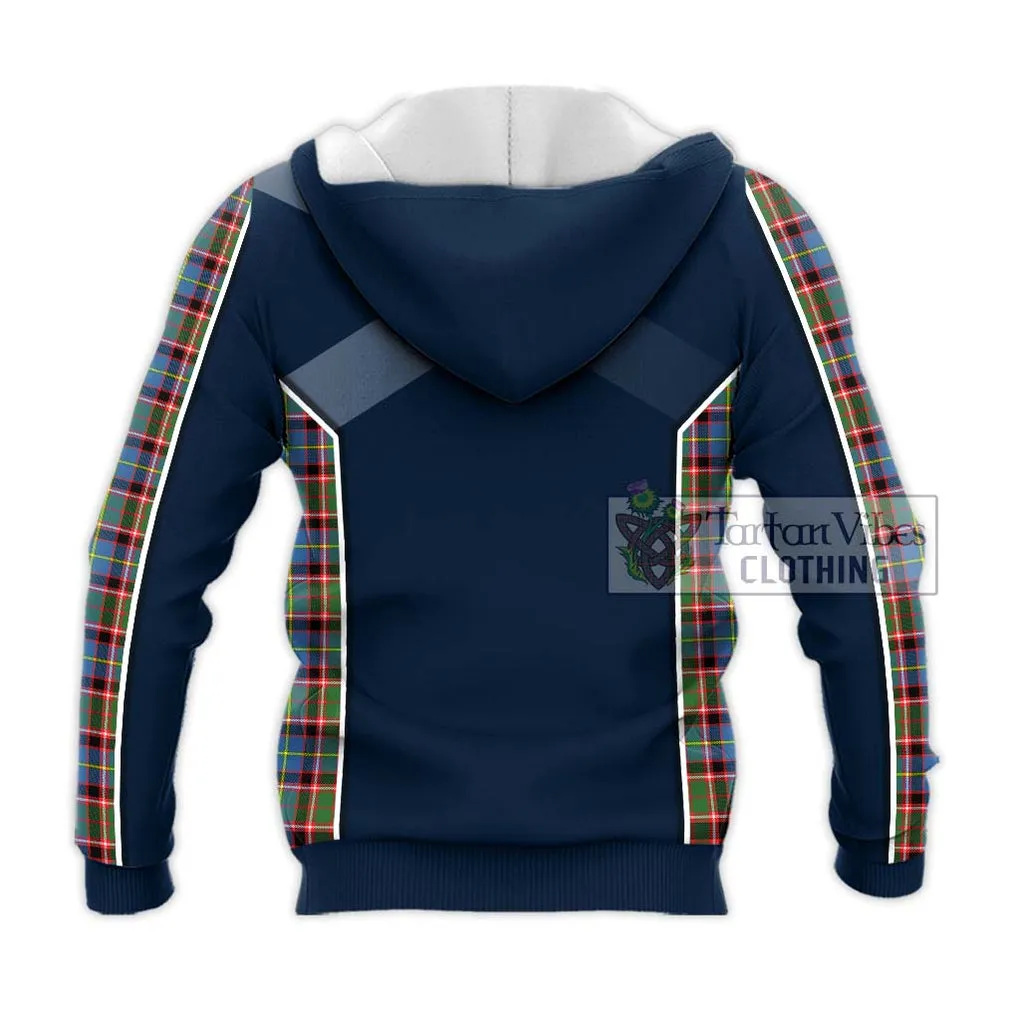 Aikenhead Tartan Knitted Hoodie with Family Crest and Lion Rampant Vibes Sport Style