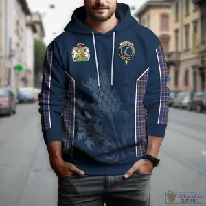 Alexander of Menstry Tartan Hoodie with Family Crest and Scottish Thistle Vibes Sport Style