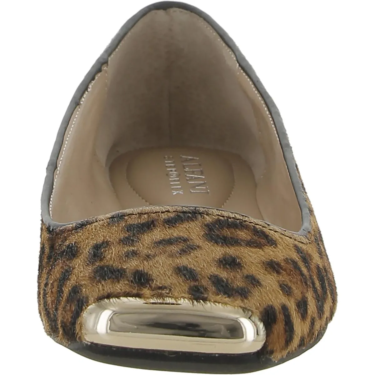 Alfani Womens Neptoon Calf Hair Square Toe Ballet Flats