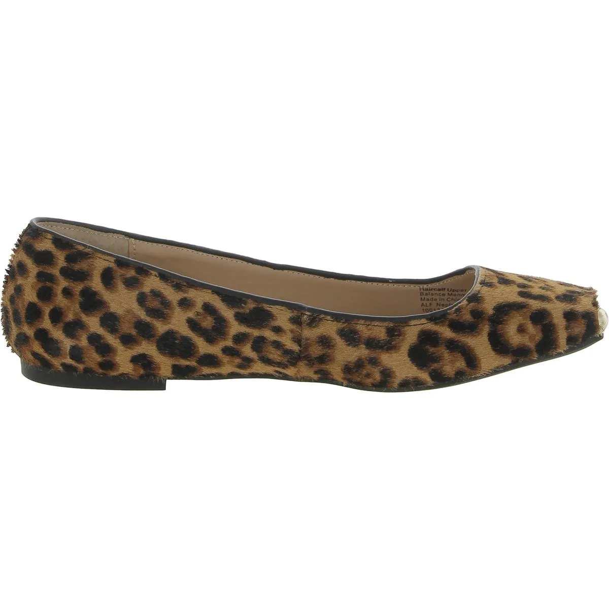 Alfani Womens Neptoon Calf Hair Square Toe Ballet Flats