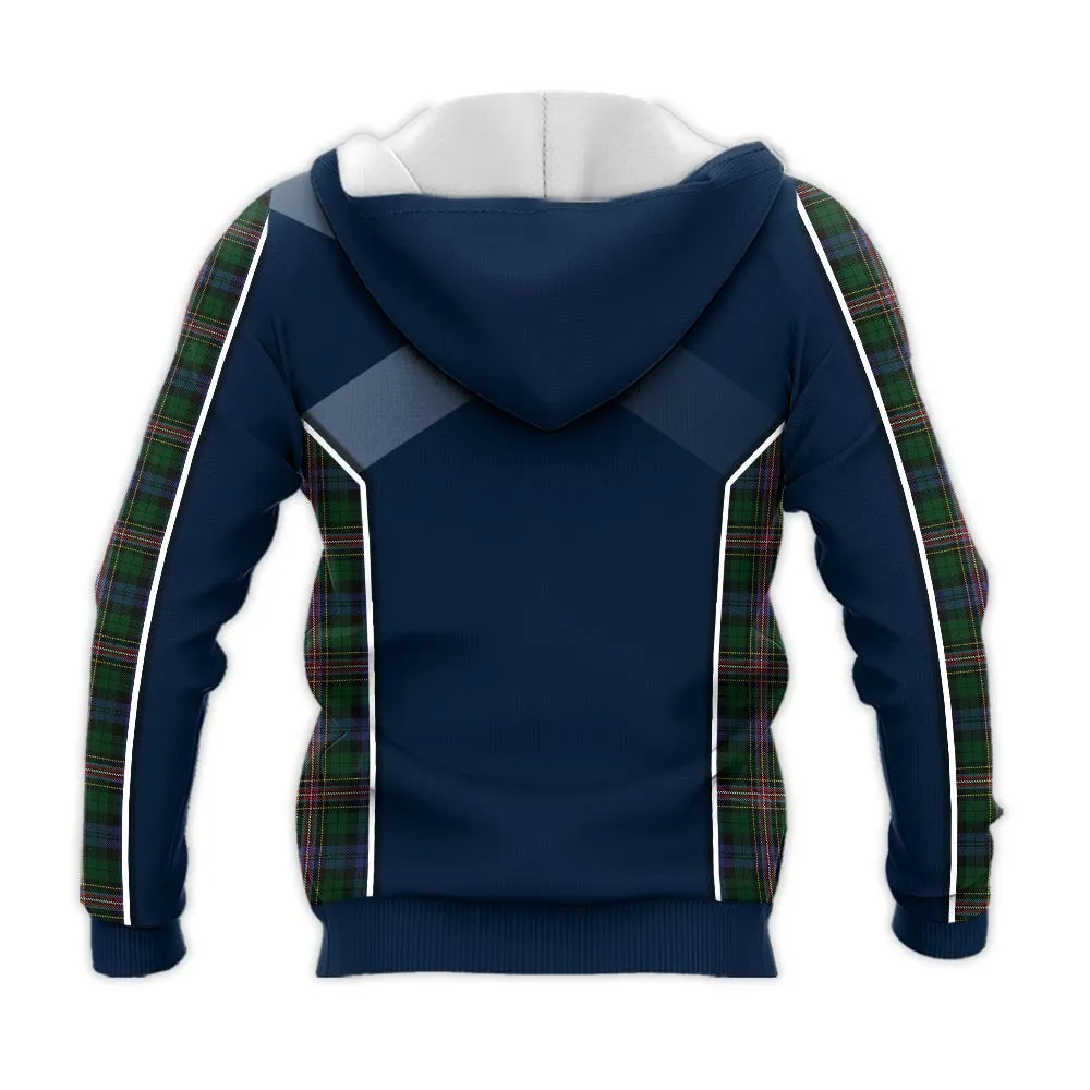 Allison Tartan Knitted Hoodie with Family Crest and Scottish Thistle Vibes Sport Style