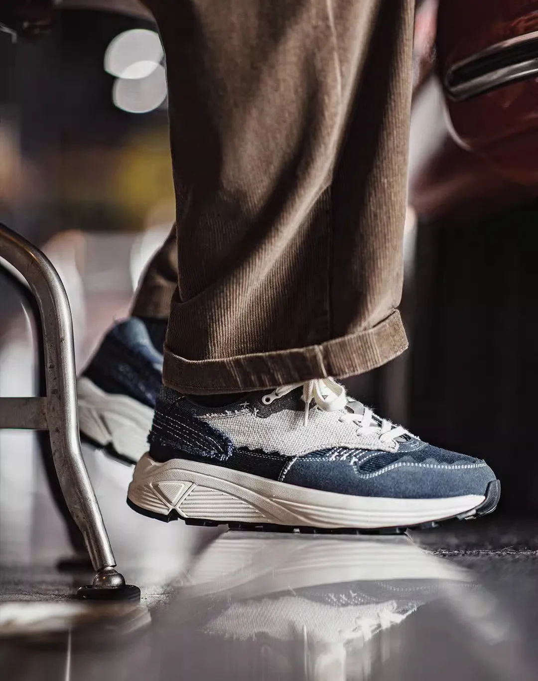 American Denim Wave Jogging Retro Beggar Cowboy Men's Sports Shoes