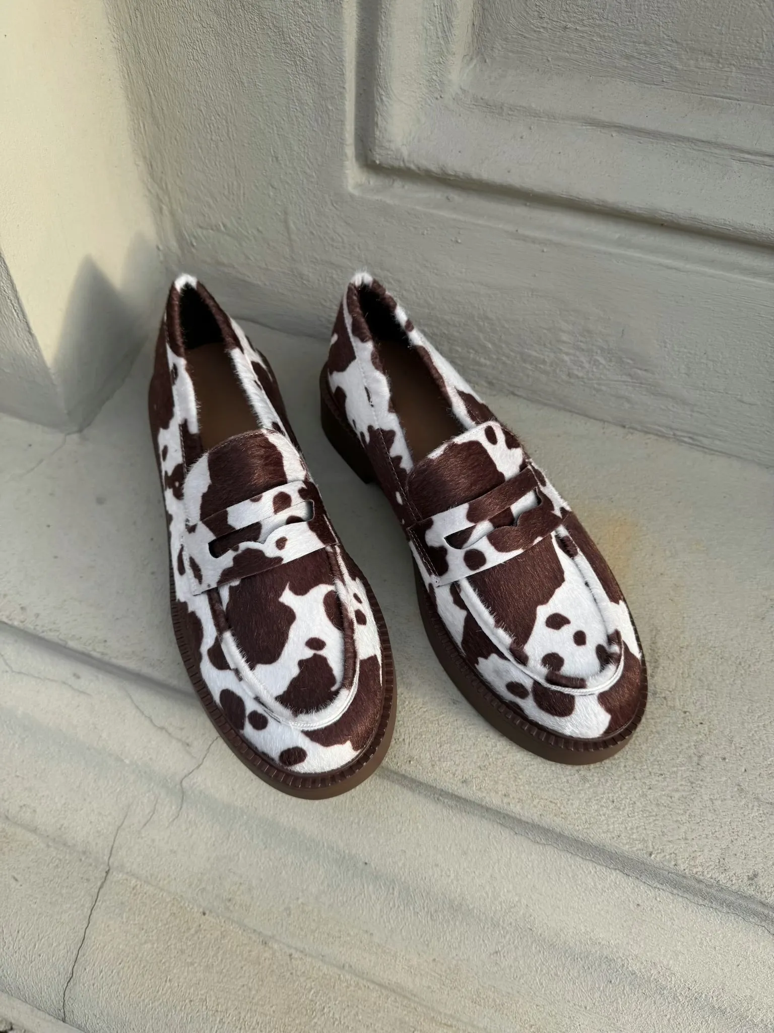 Andrea loafers i koskinds-look