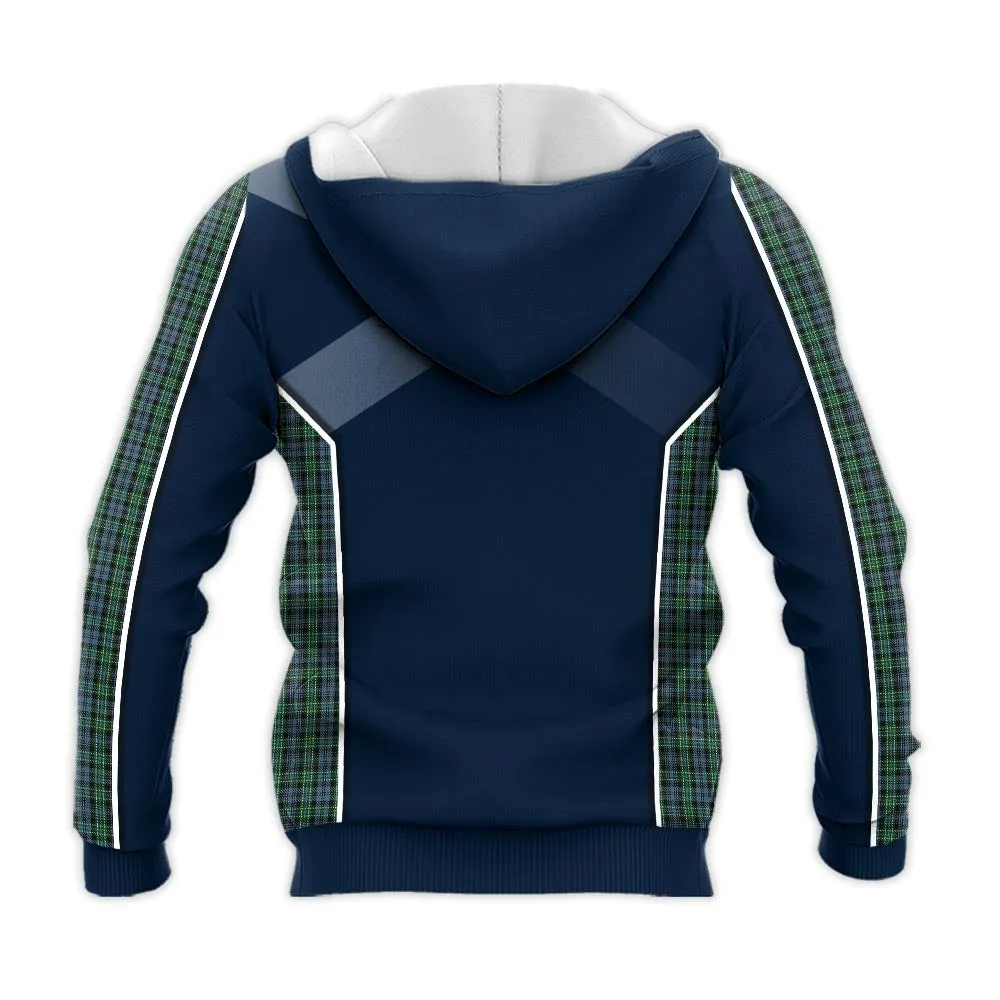 Arbuthnot Tartan Knitted Hoodie with Family Crest and Scottish Thistle Vibes Sport Style