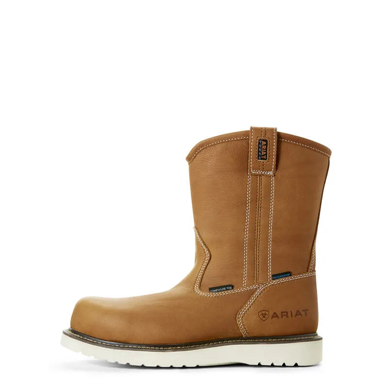 ARIAT Men's Rebar Wedge Pull-On Waterproof Composite Toe 10 Inch Shaft Height 10023063