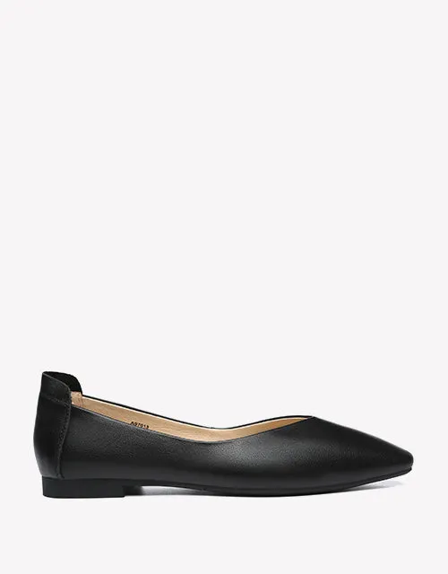 Australian Shepherd Everly Pointed Toe Ballet Leather Flats