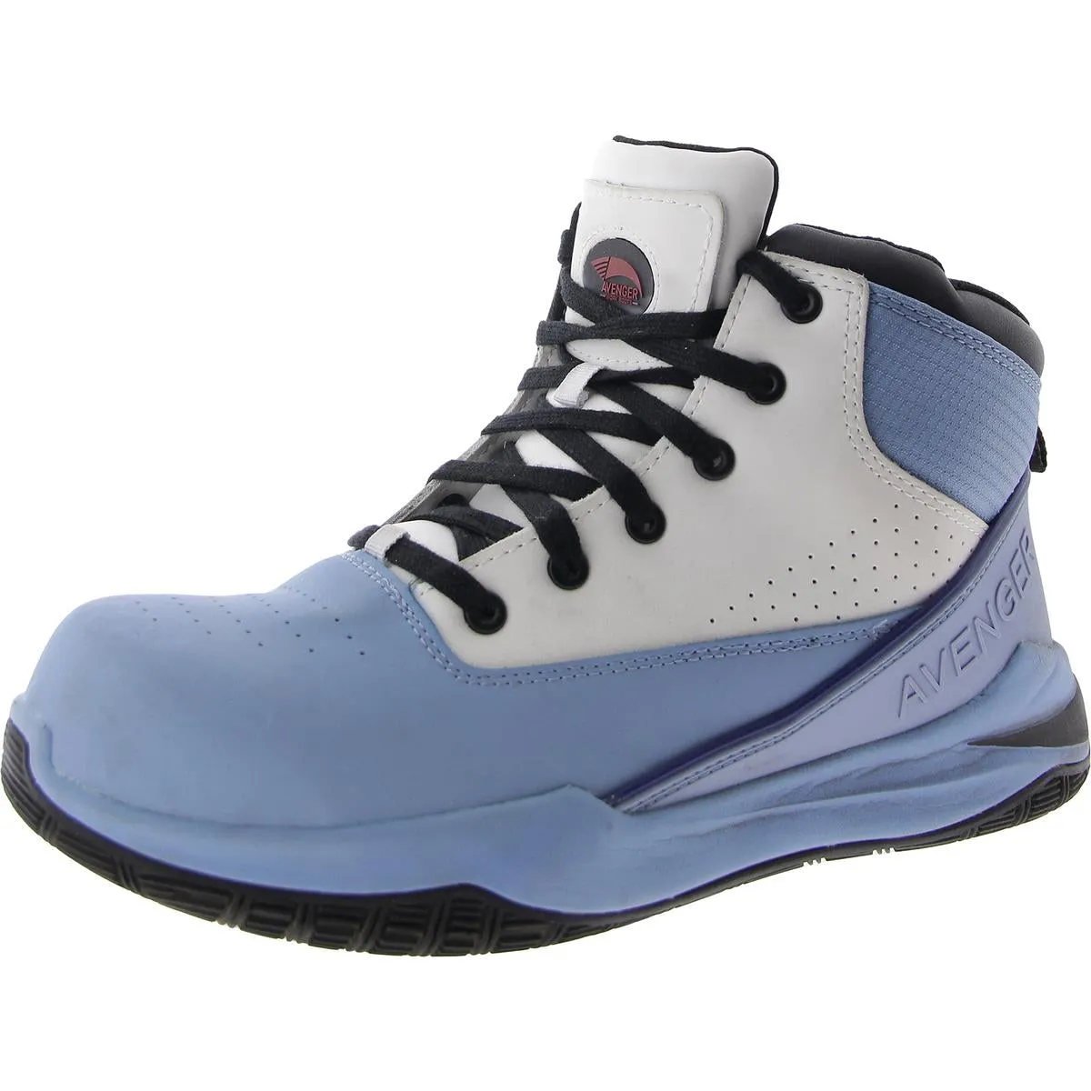 Avenger Mens Leather Slip Resistant Work & Safety Shoes