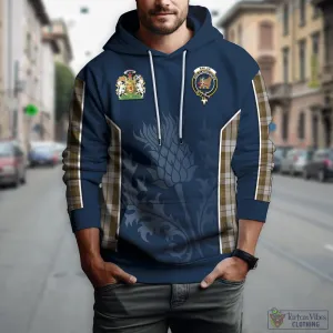 Baillie Dress Tartan Hoodie with Family Crest and Scottish Thistle Vibes Sport Style