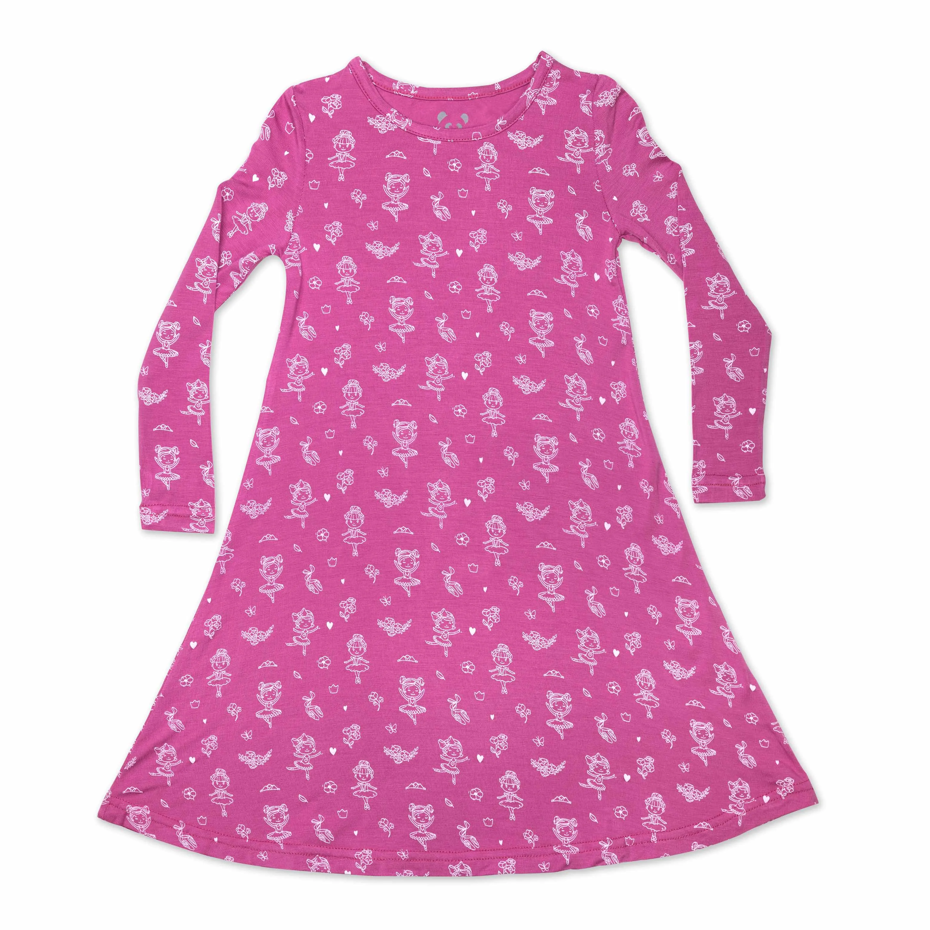 Ballerina Bamboo Girls' Long Sleeve Dress