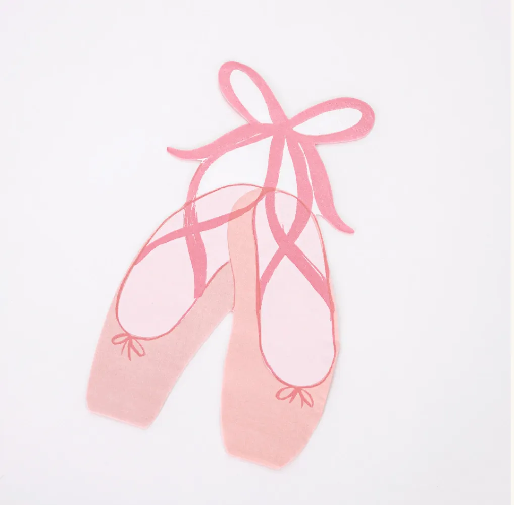 Ballerina Slipper Napkins (Pack 16)