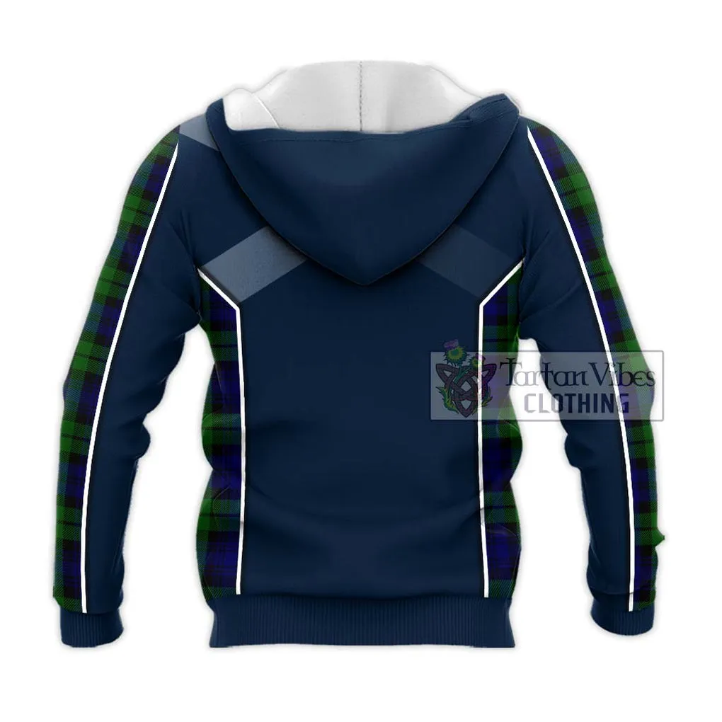 Bannatyne Tartan Knitted Hoodie with Family Crest and Lion Rampant Vibes Sport Style