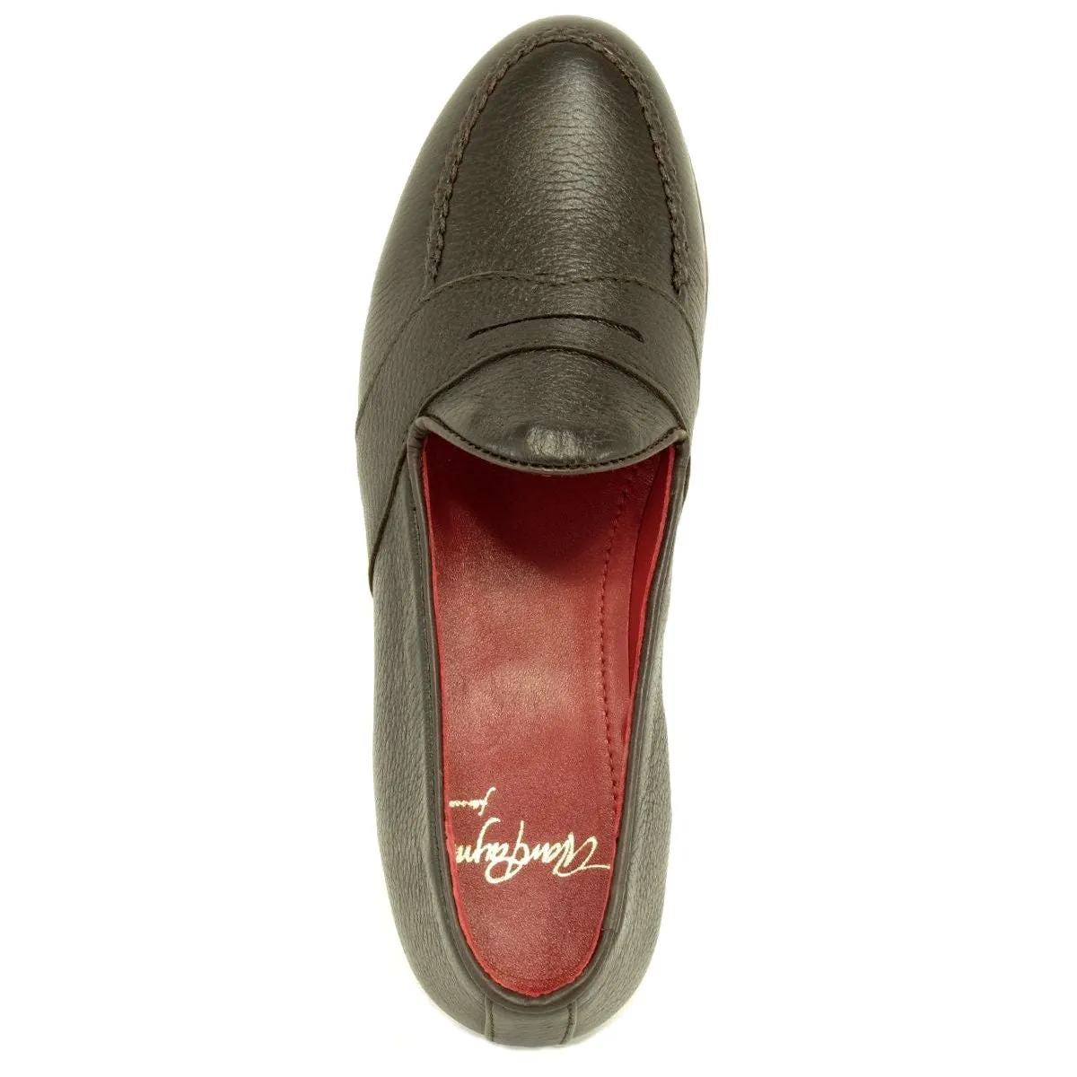 Barney Deerskin Penny Loafer in Dark Chocolate (Size 12) by Alan Payne Footwear