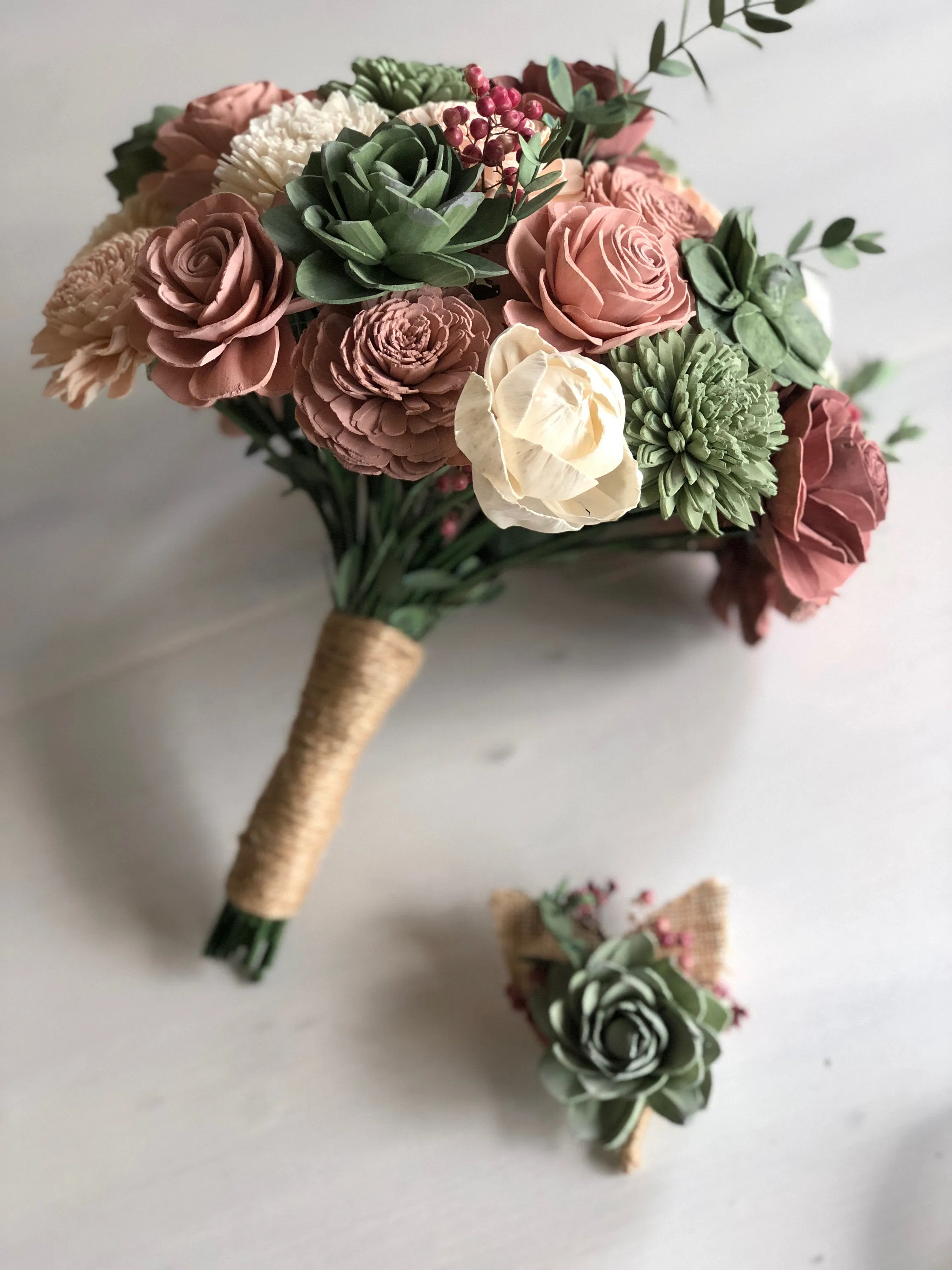 Berry Succulent Boutonnière