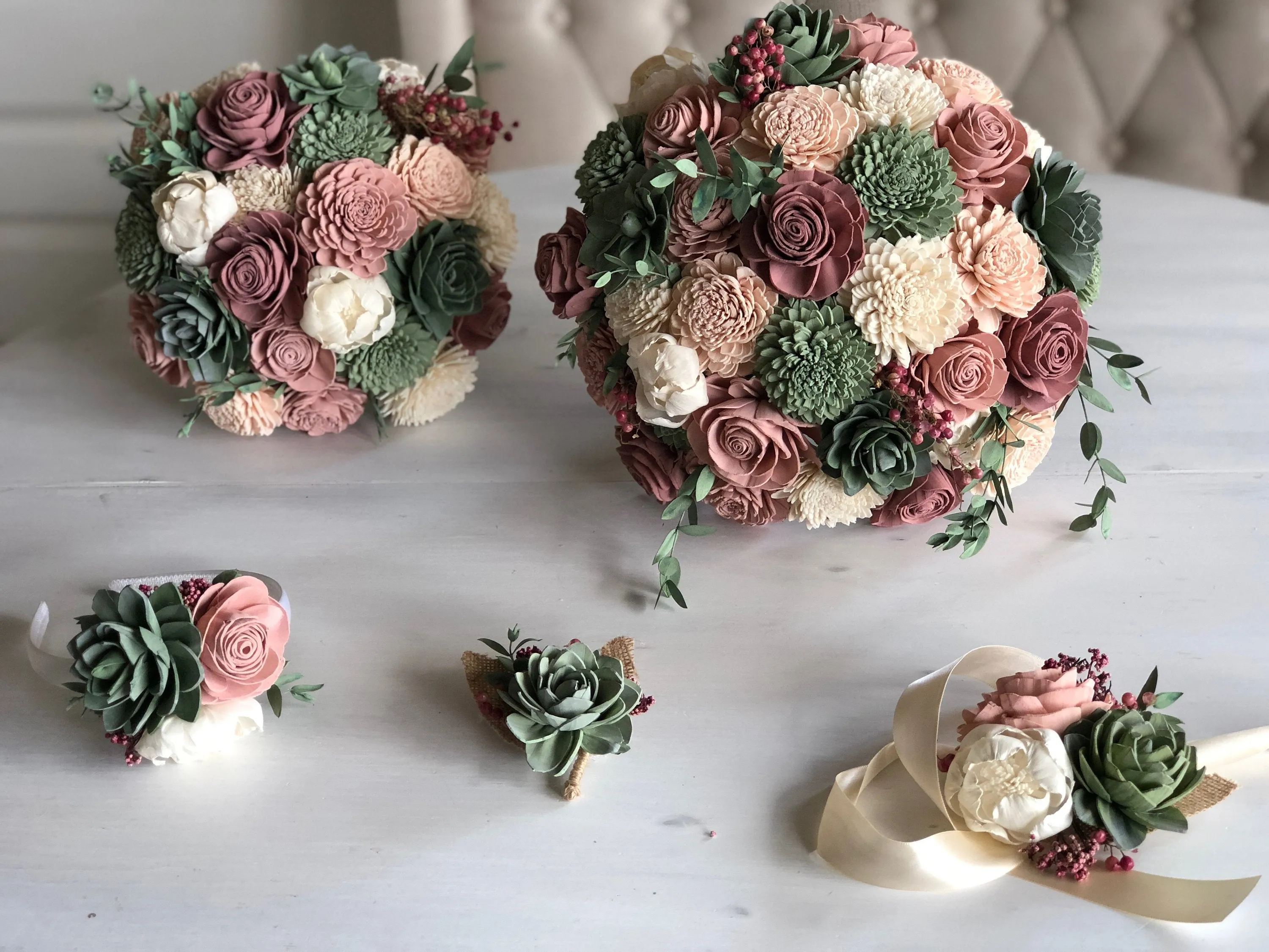 Berry Succulent Boutonnière