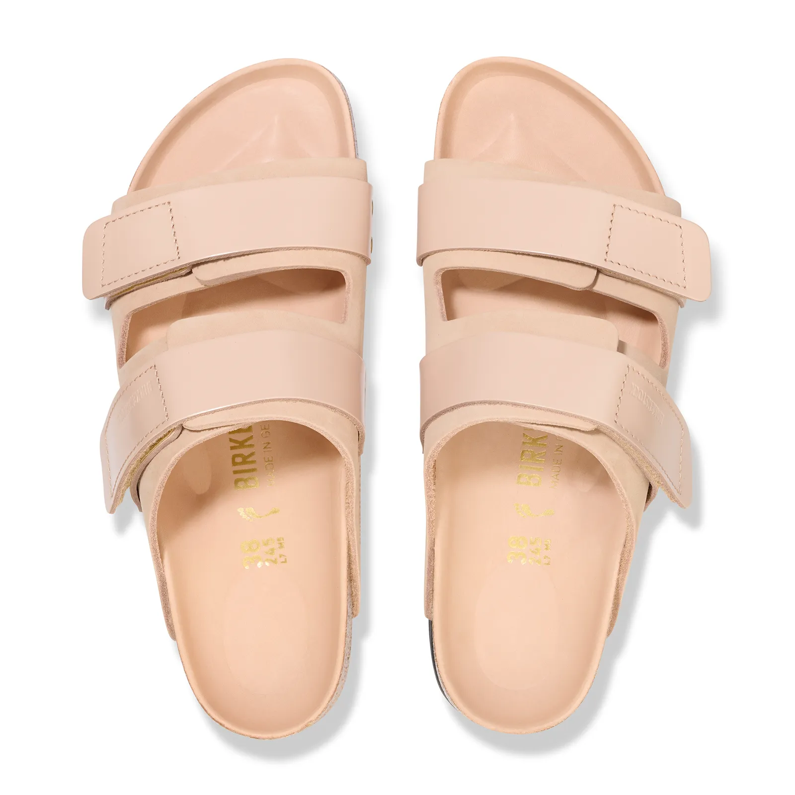 Birkenstock Uji Hex Slide Sandal (Women) - High Shine New Beige Nubuck