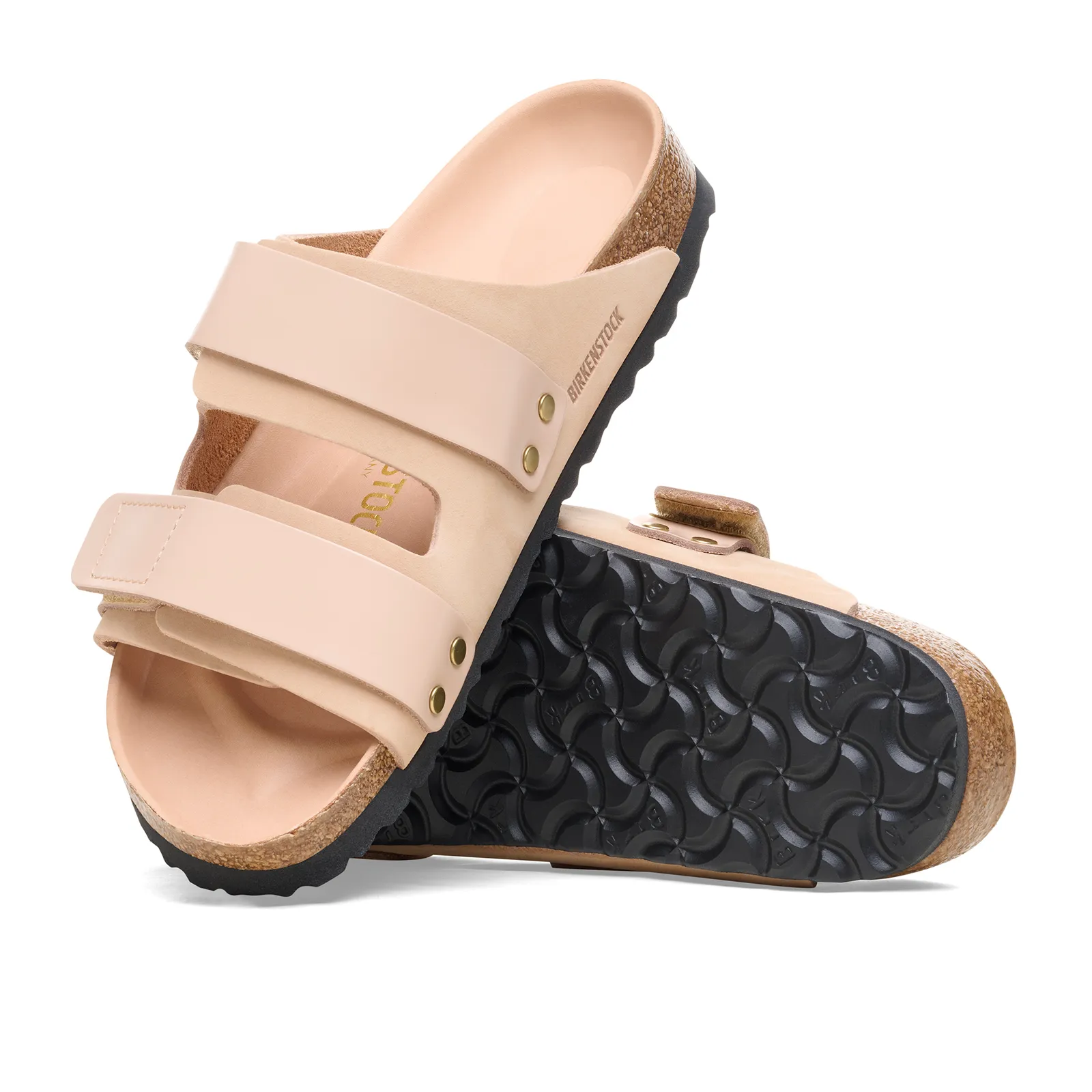 Birkenstock Uji Hex Slide Sandal (Women) - High Shine New Beige Nubuck