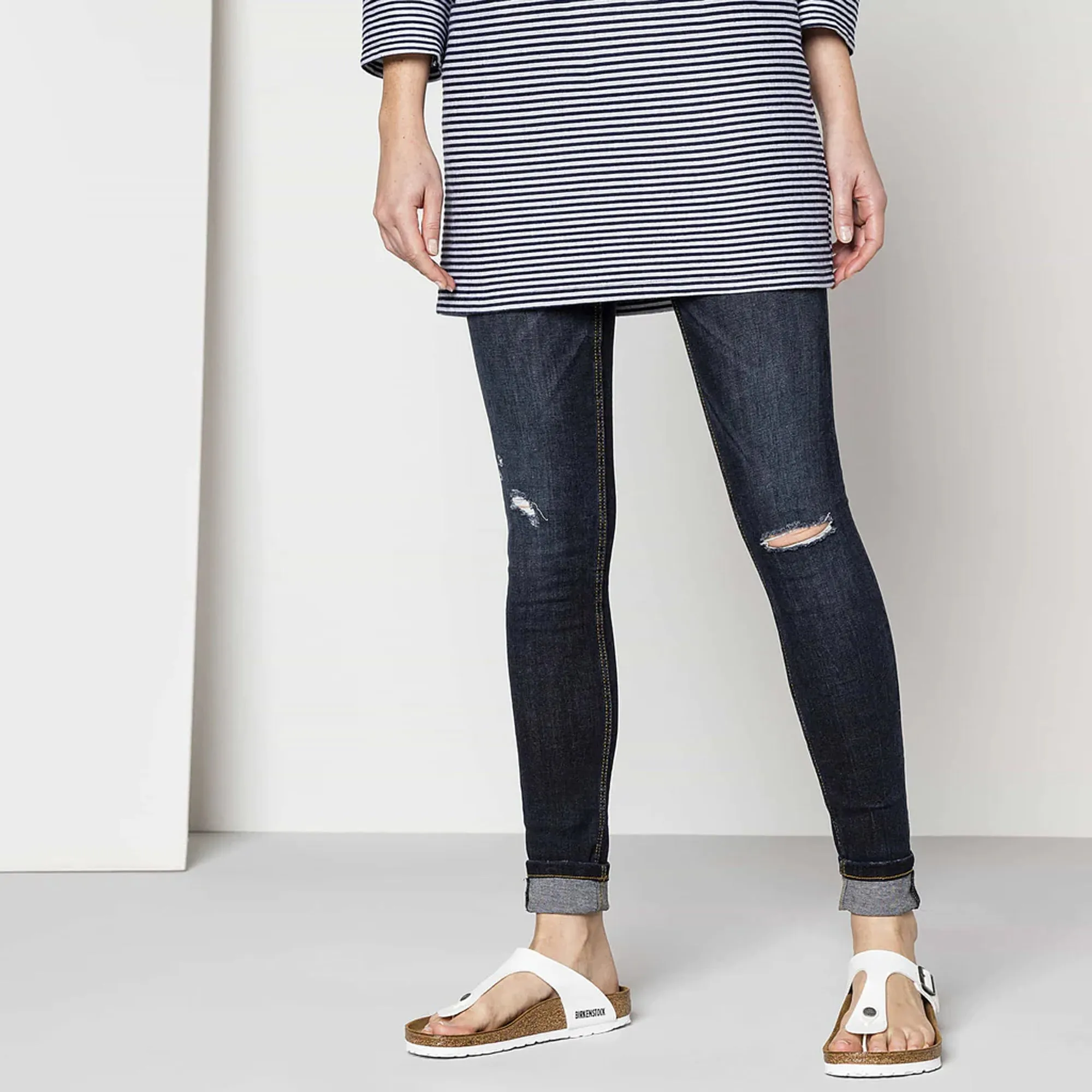 Birkenstock | WMN'S GIZEH BIRKO-FLOR  { WHITE