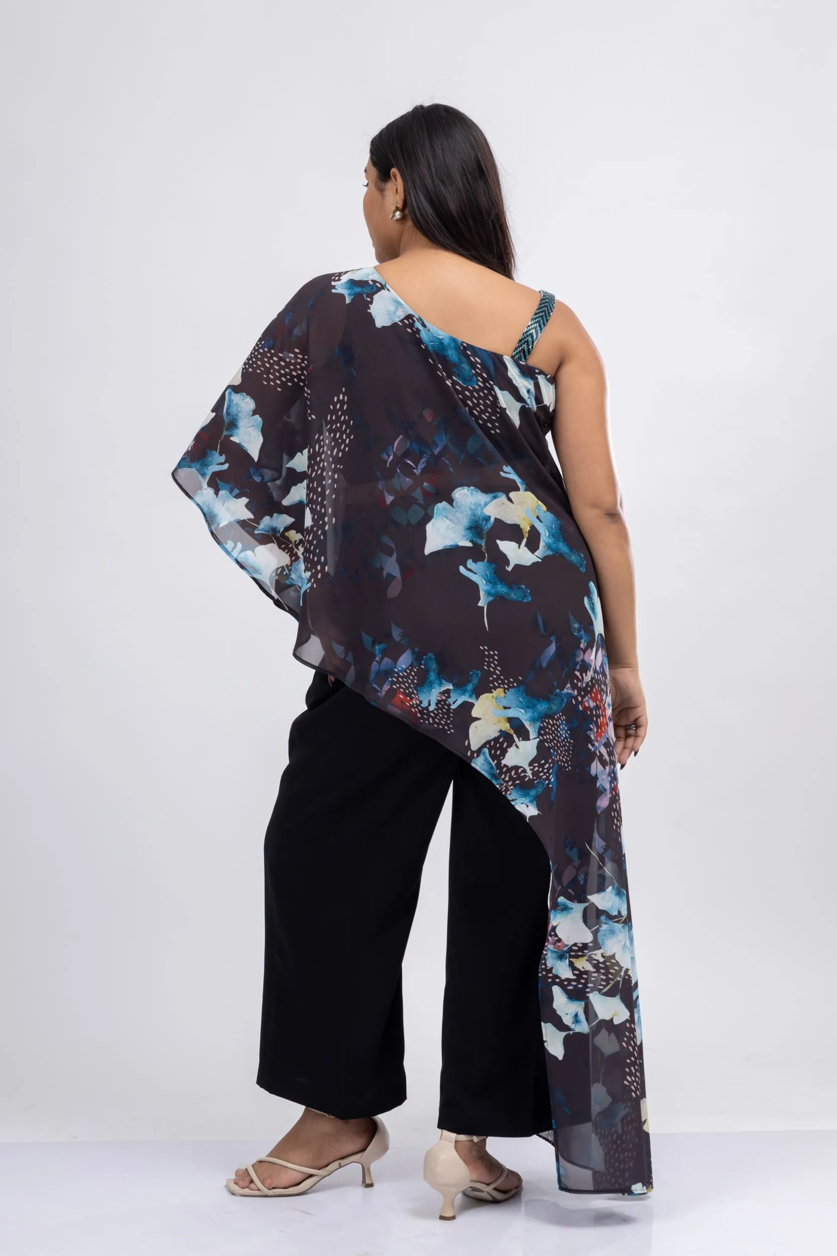 Black Fire Assymetrical Co-ord Set