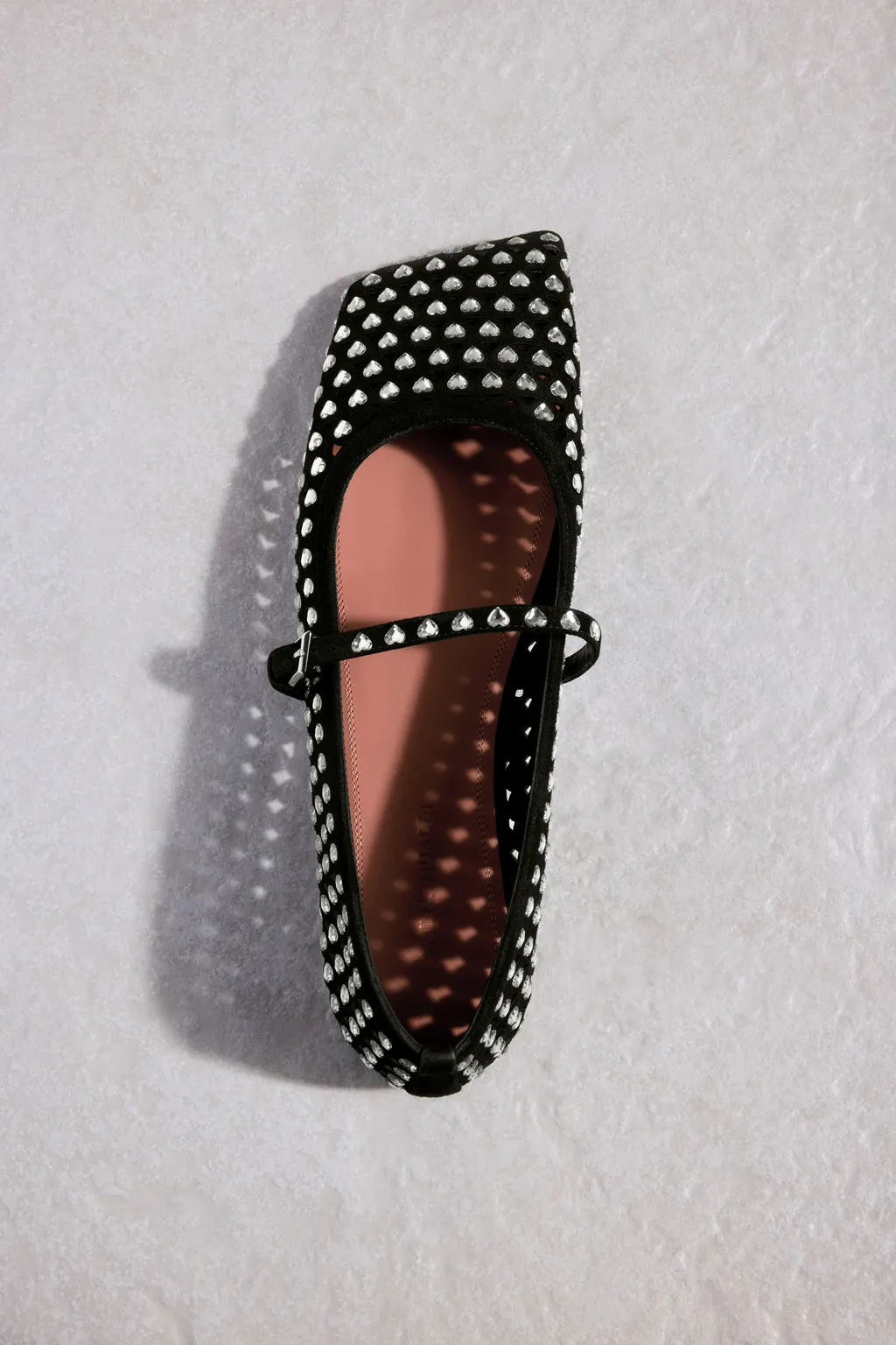 Black Suede And White Crystals