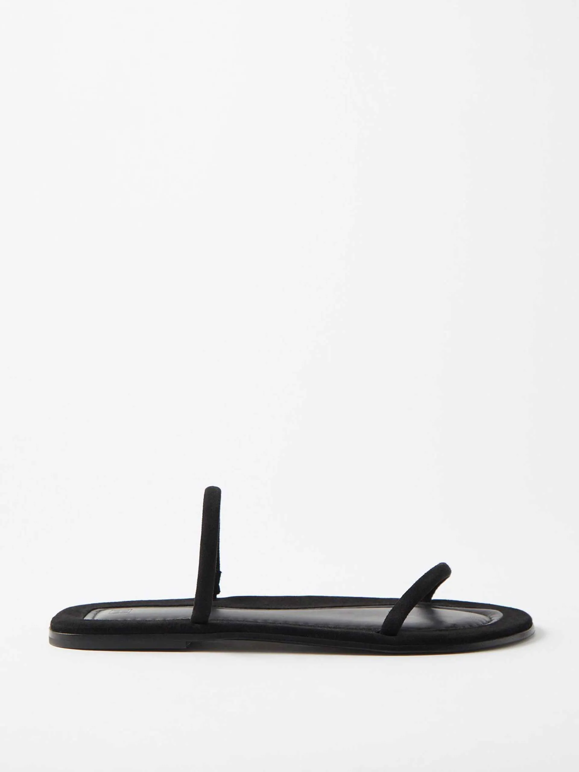 Black suede strap sandals