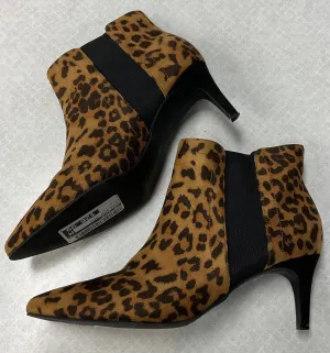 Boots Ankle Heels By Ann Taylor In Animal Print, Size:7