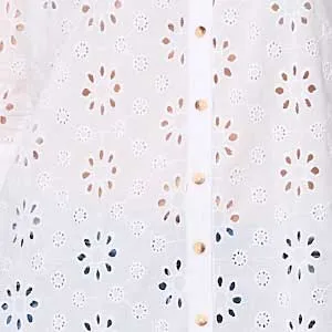 Broderie Anglaise 3/4 Sleeve Shirt