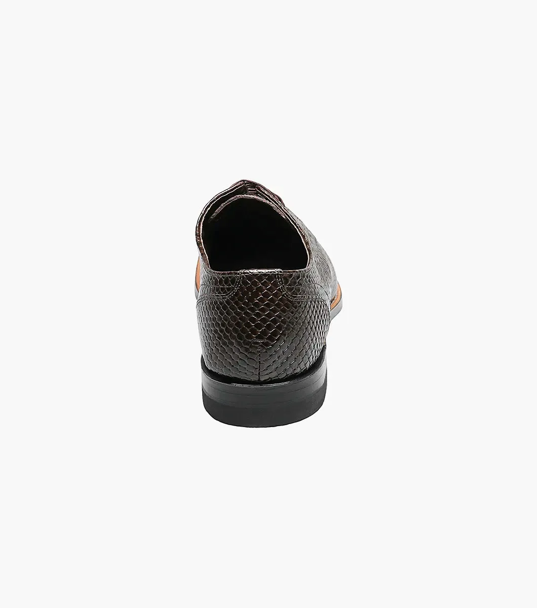 Brown Stacy Adams Madison Anaconda Plain Toe Oxford Men's shoe