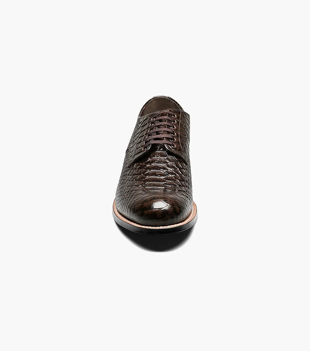 Brown Stacy Adams Madison Anaconda Plain Toe Oxford Men's shoe