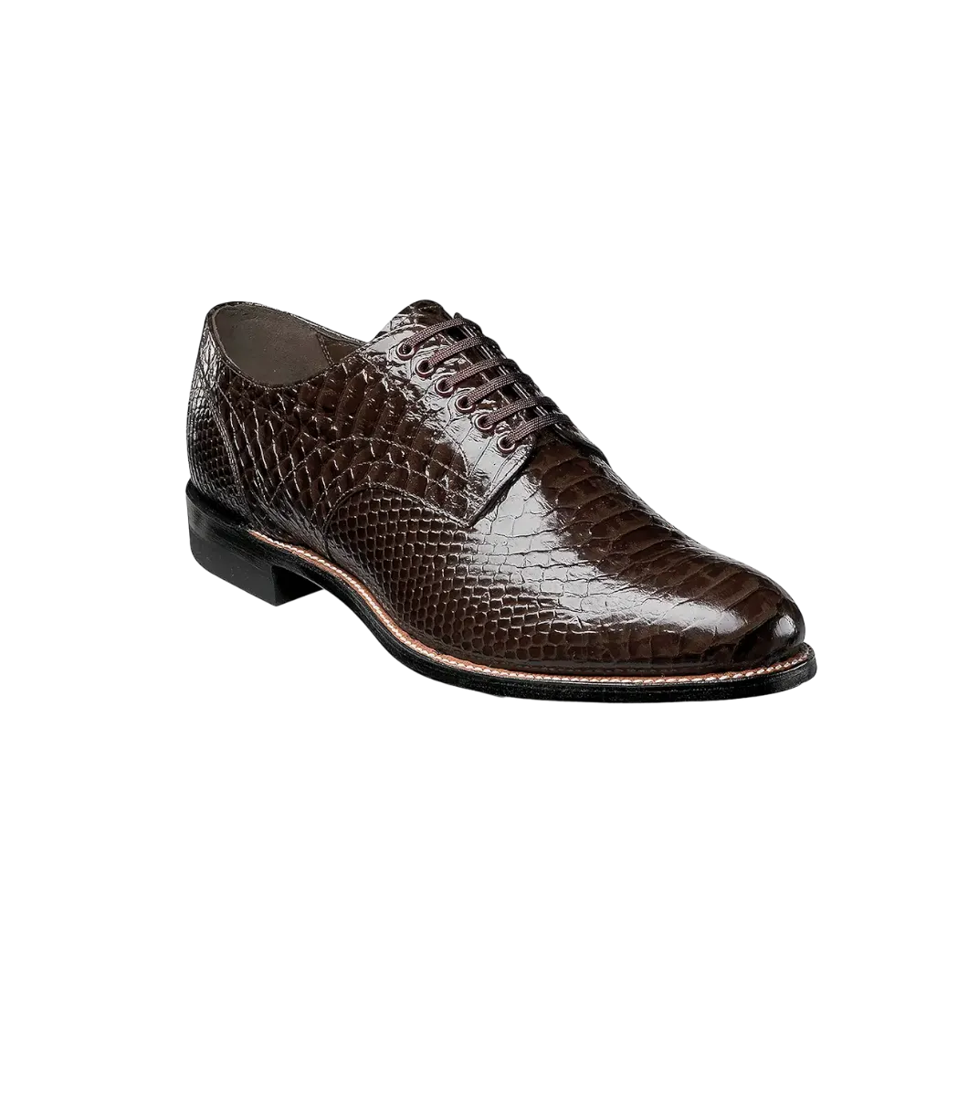 Brown Stacy Adams Madison Anaconda Plain Toe Oxford Men's shoe