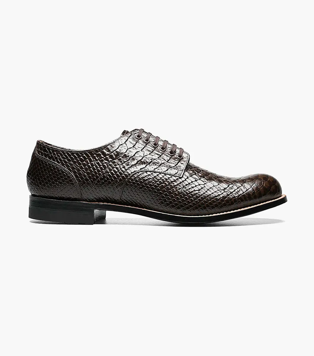 Brown Stacy Adams Madison Anaconda Plain Toe Oxford Men's shoe