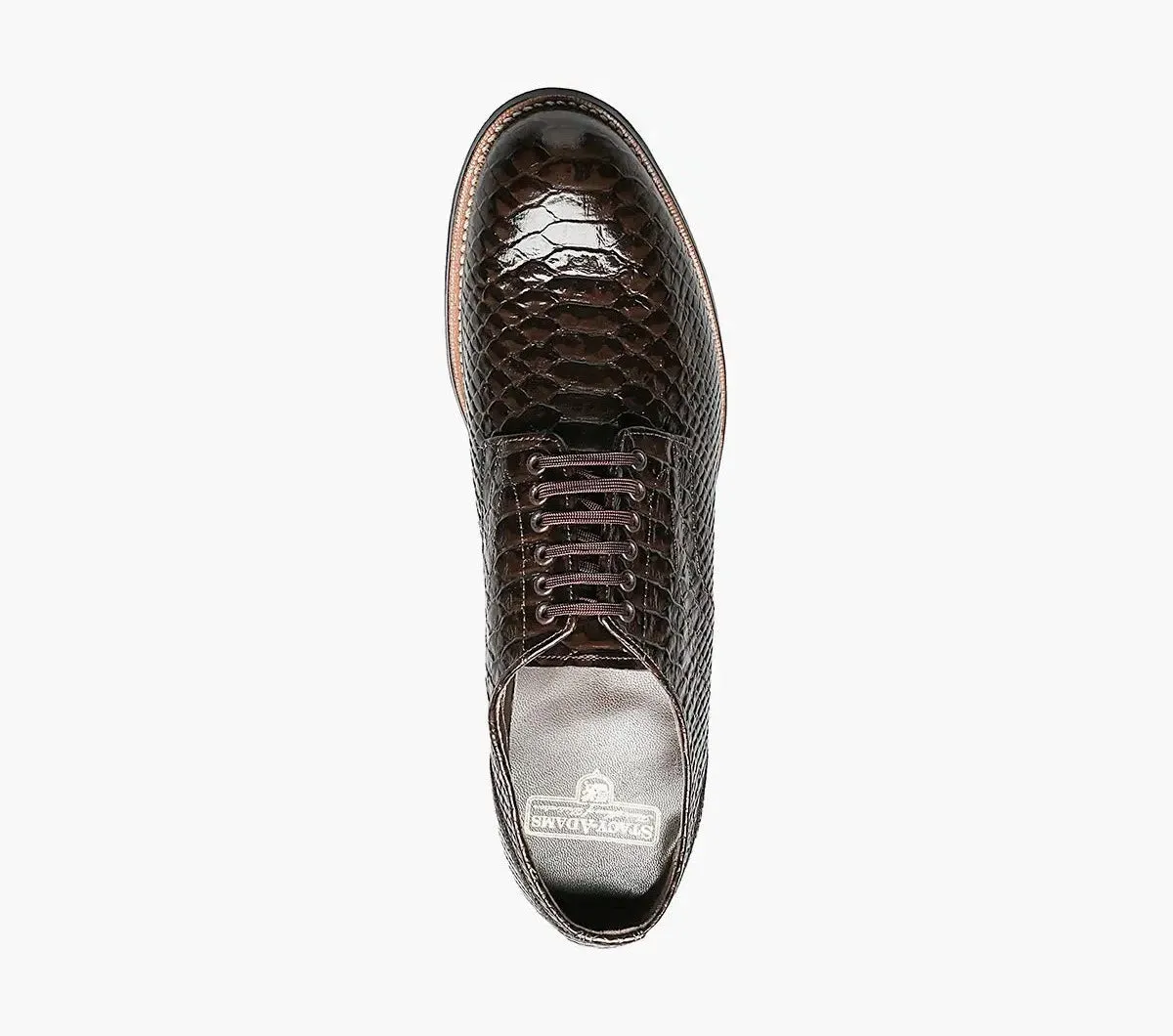 Brown Stacy Adams Madison Anaconda Plain Toe Oxford Men's shoe