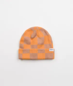 Butter Goods Checkered Beanie - Orange / Peach