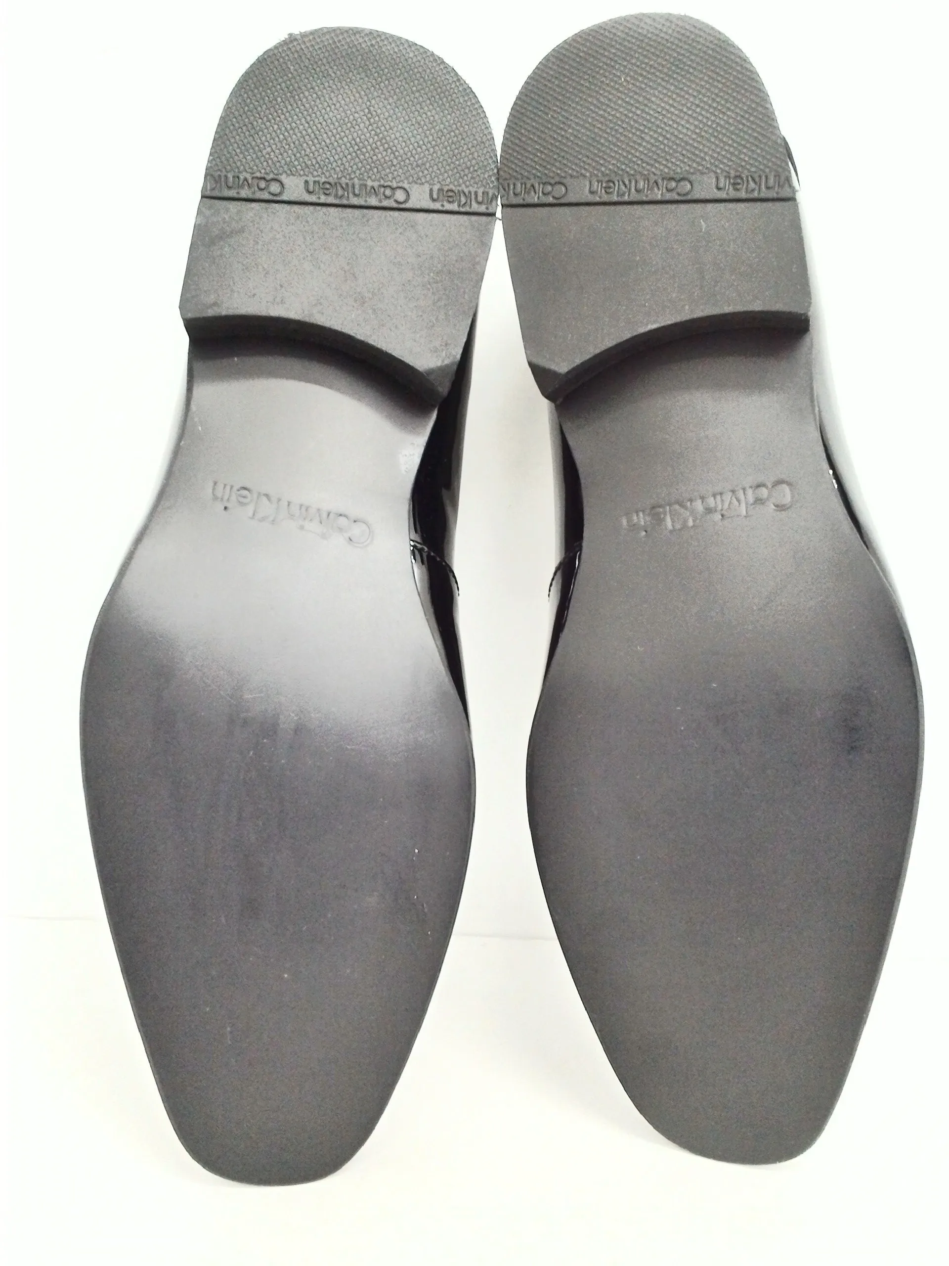 Calvin Klein Men's Bernardo Black Patent Oxford Size 7.5