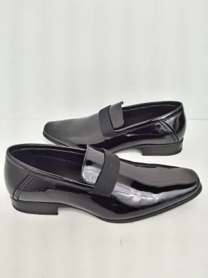 Calvin Klein Men's Bernardo Black Patent Oxford Size 7.5