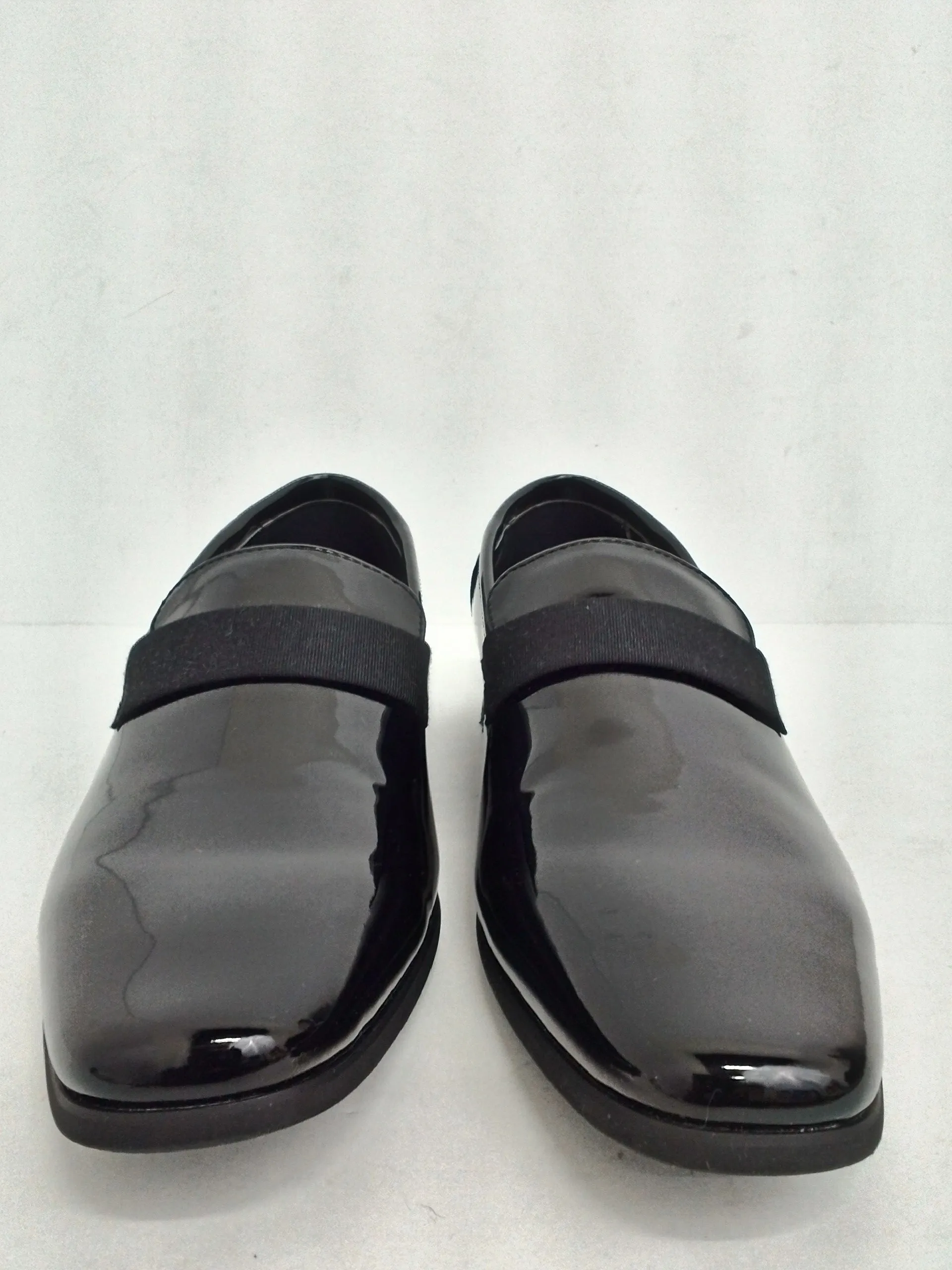 Calvin Klein Men's Bernardo Black Patent Oxford Size 7.5