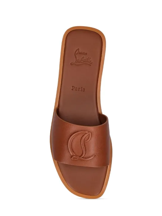 Christian Louboutin   10mm CL leather mule flats 