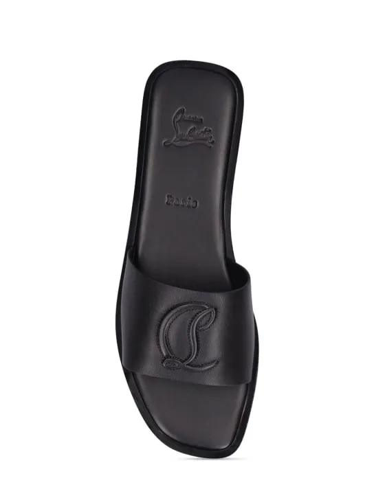 Christian Louboutin   10mm CL leather mule flats 