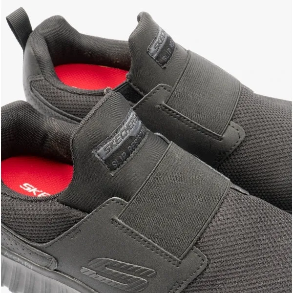 CICADES Mens Slip-On Arch Fit Shoes Black