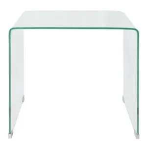 Coffee Table Tempered Glass 19.5"x19.7"x17.7" Clear