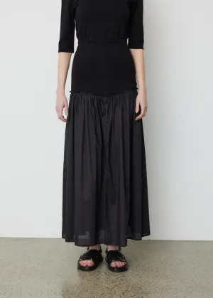 Contrast Gathered Skirt