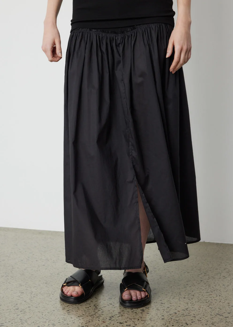 Contrast Gathered Skirt