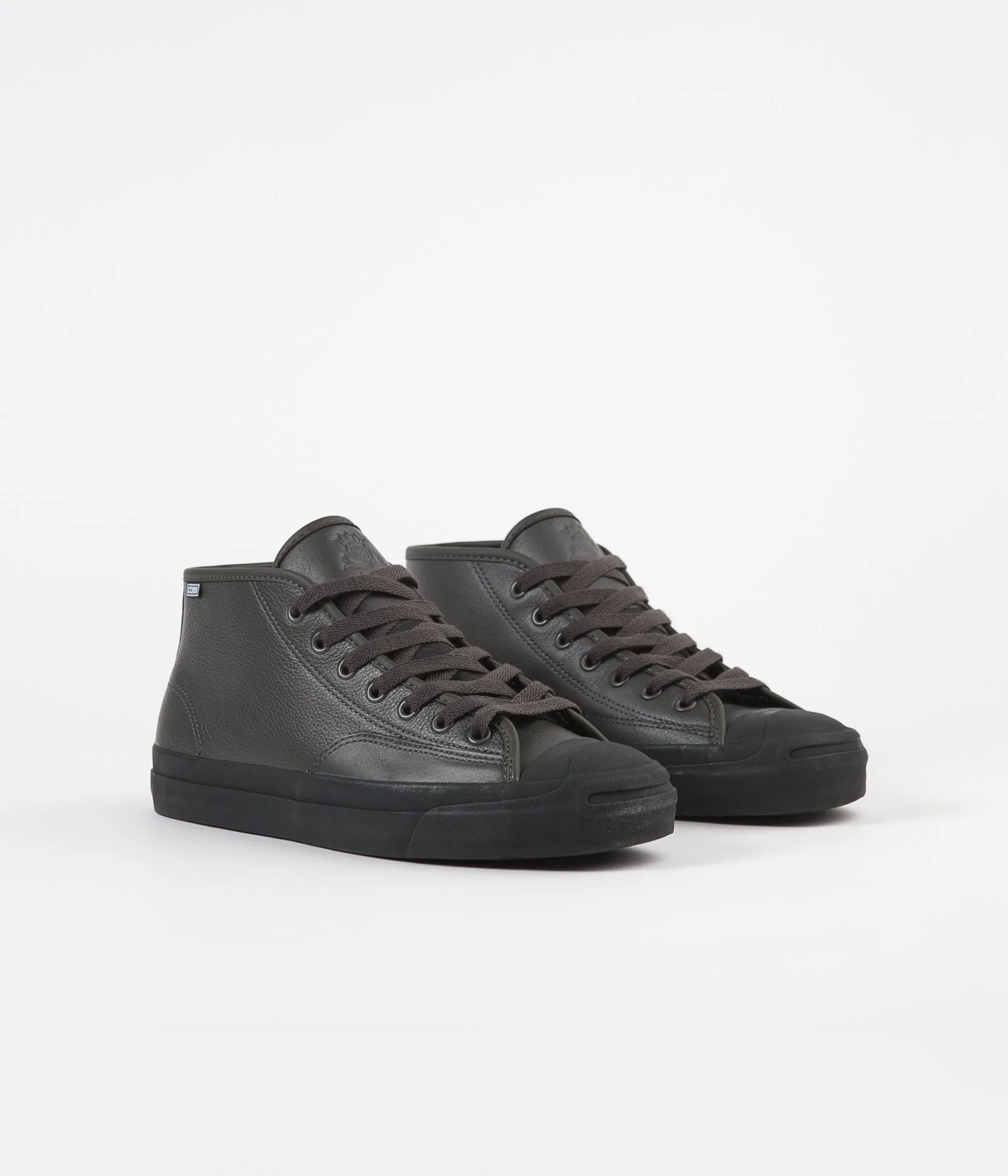 Converse Jack Purcell Pro Mid Leather Jake Johnson Shoes - Beluga / Black / Black